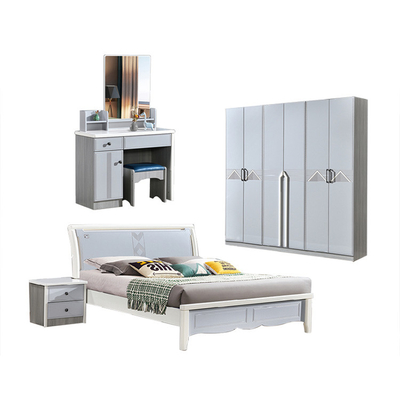 Solid Wood MDF 5pcs Nordic Bedroom Furniture Set Cappellini